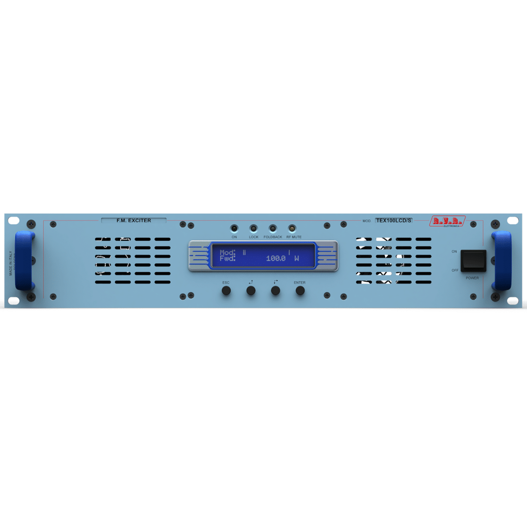 RVR TEX 100 LCD/S Émetteur FM (100W/MPX/2HE) - Aircast Media Solutions