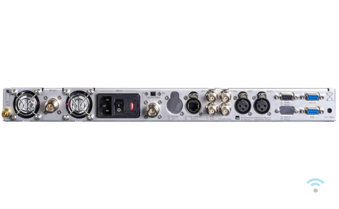 TEM Broadcast 10W FM Exciter aansluitingen