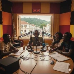 Station de radio africaine, utilisant le bouquet de chaînes d'aircast.shop